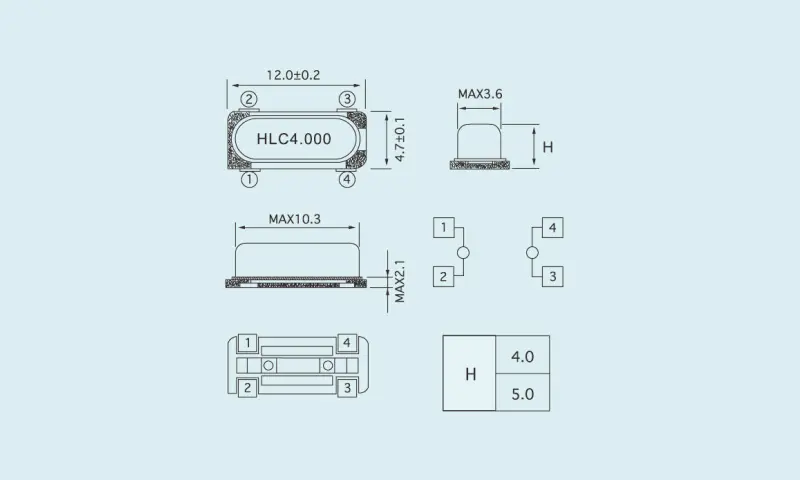 Risonatore al cristallo di quarzo HC-49S/2PD