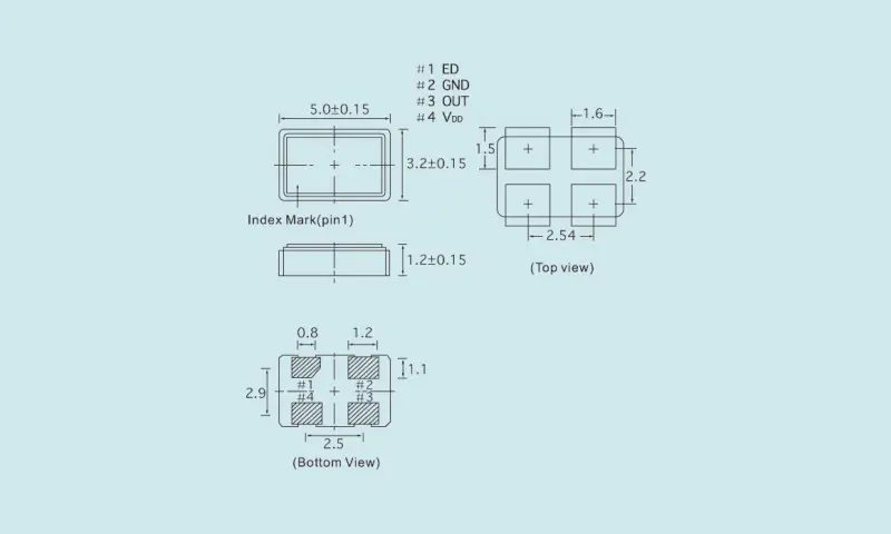 Risonatore al cristallo di quarzo OSC 5.0*3.2