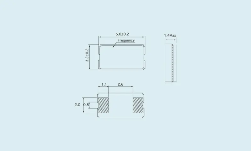 Risonatore in cristallo di quarzo VETRO 5.0*3.2