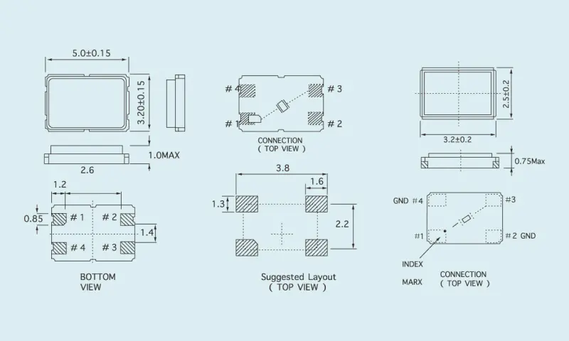 Risonatore in cristallo di quarzo SMD 3.2*2.5
